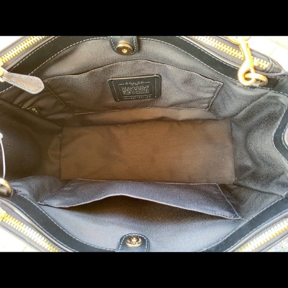 Coach purple brown signature black satchel Bag - Picture 6 of 6